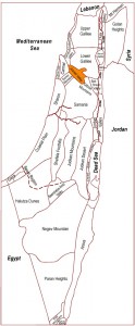 Jezreel location map